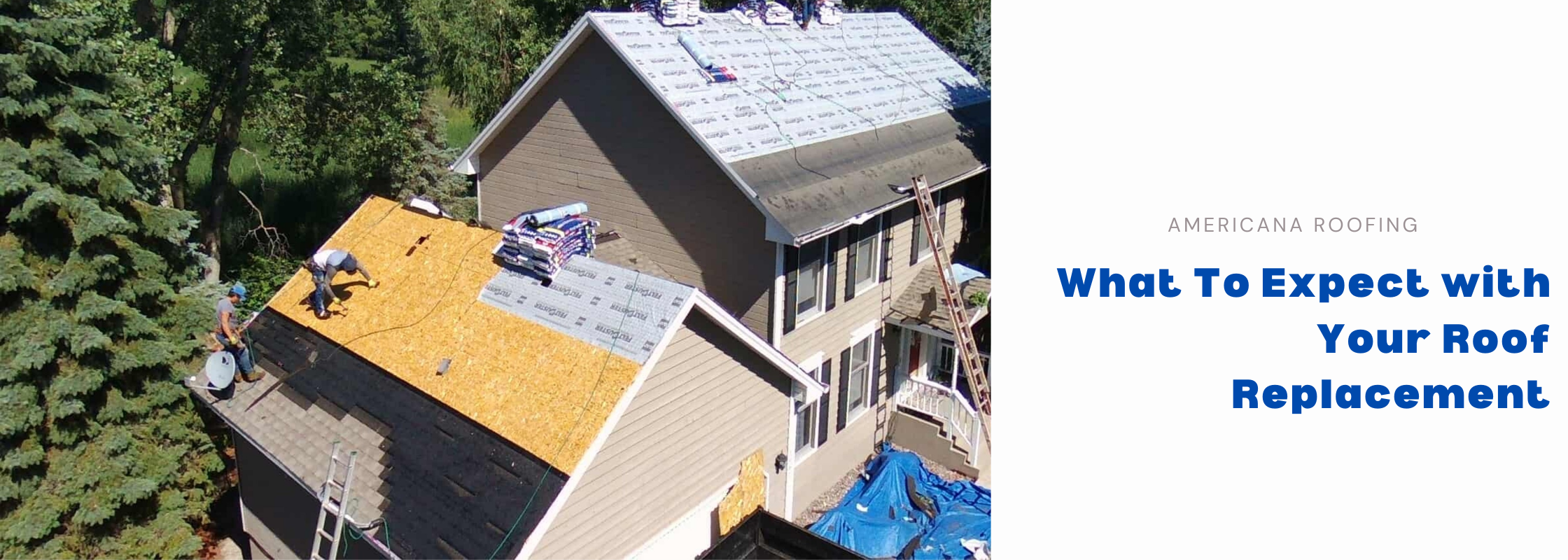 Roof replacement in progress by Americana Roofing in North Texas